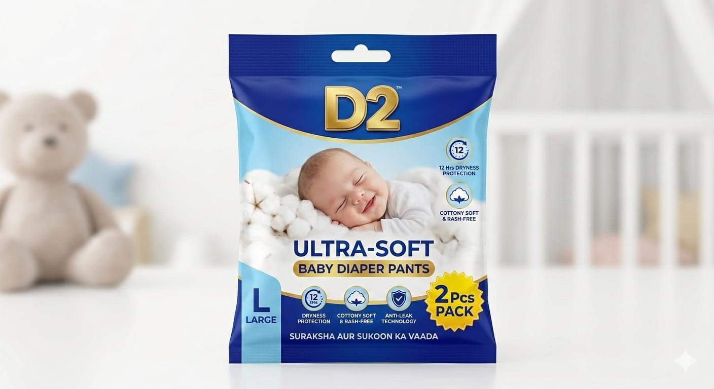 Ultra Soft Baby Diaper Pants Pack of 2